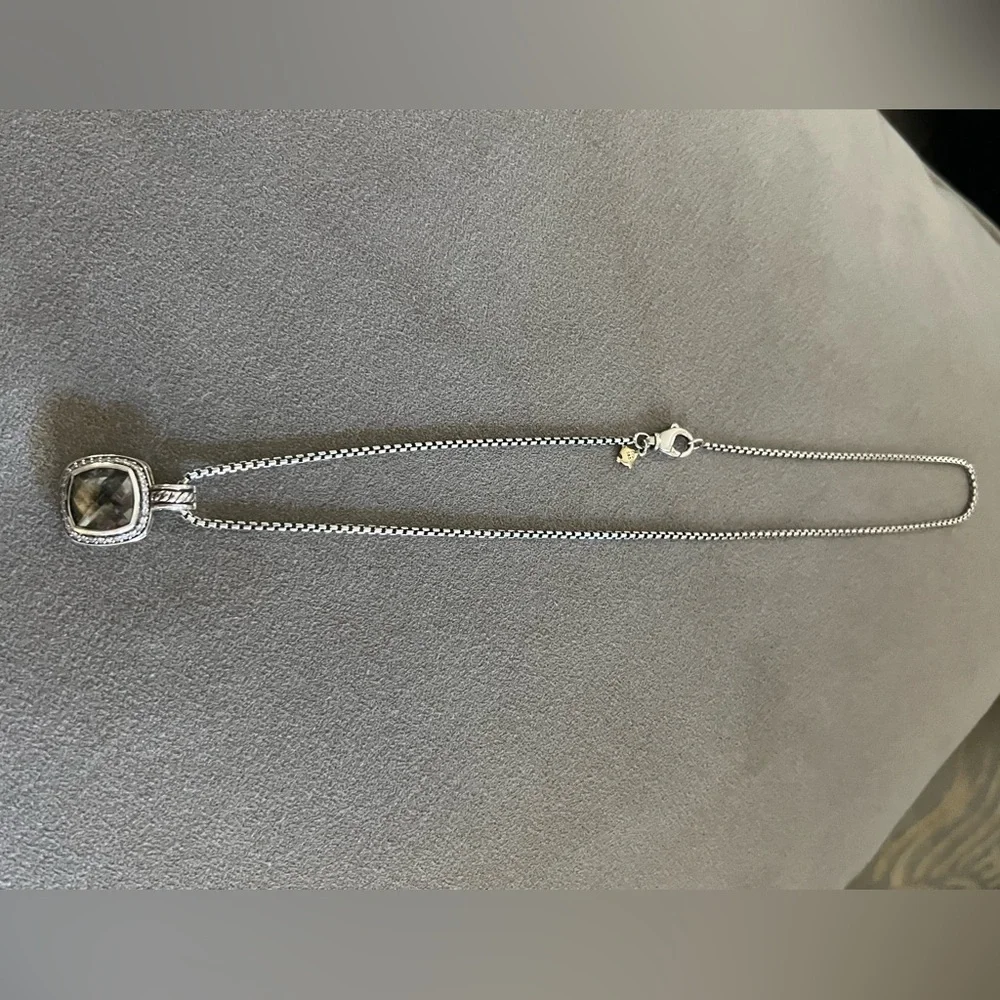 Authentic David Yurman Albion Prasiolite Pendant Sterling Silver - Picture 2 of 7